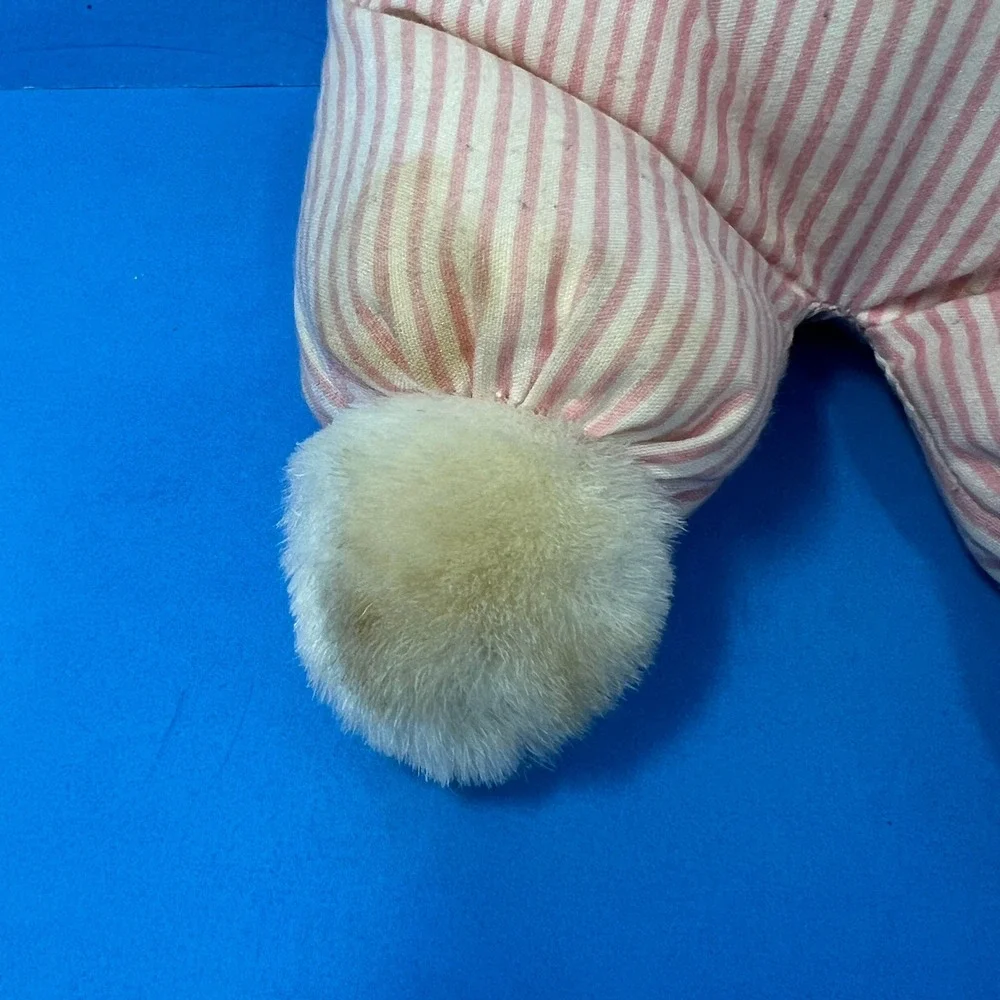 Eden Circus Clown Musical Windup Bear 8 Pink Striped Pajamas‎ Its A Small World